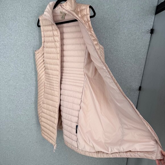 Duluth Womens Down Right Long Vest Size L Peach Pink Full Zip Pockets Warm EUC - Picture 2 of 16